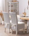 Set of 2 Rattan Dining Chairs White ANDES_714034