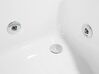 Bañera de hidromasaje esquinera LED de acrílico blanco/negro/plateado derecha 160 x 113 cm PARADISO_680862