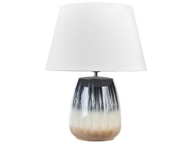 Bordlampe grå/beige keramik CIDRA