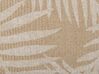 Coussin en jute à motif de feuilles beiges 45 x 45 cm RUBUS_888256