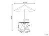 Tavolo da giardino con ombrellone legno di bambù chiaro 245 cm MOLISE_839878