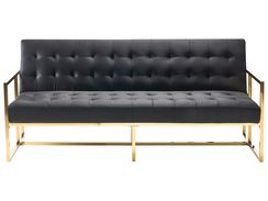 Sohva 3-istuttava samettinen musta MARSTAL Sohva 3-istuttava samettinen musta MARSTAL