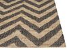 Teppich Jute beige / schwarz 160 x 230 cm ZickZack-Muster Kurzflor DEDEPINARI_887065