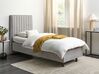 Fabric EU Small Single Adjustable Bed Grey DUKE II_910571