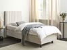 Fabric EU Single Adjustable Bed Beige DUKE II_910511