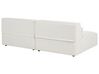 2 Seater Modular Boucle Armless Sofa White HELLNAR_911489