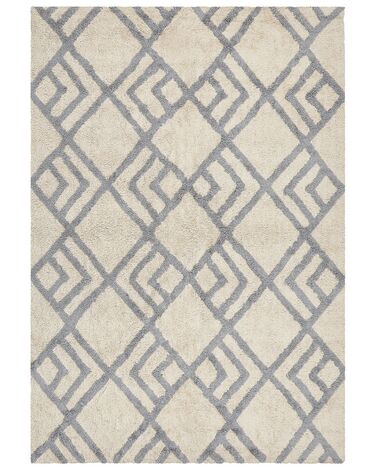 Teppich Baumwolle beige / grau 160 x 230 cm NEVSEHIR