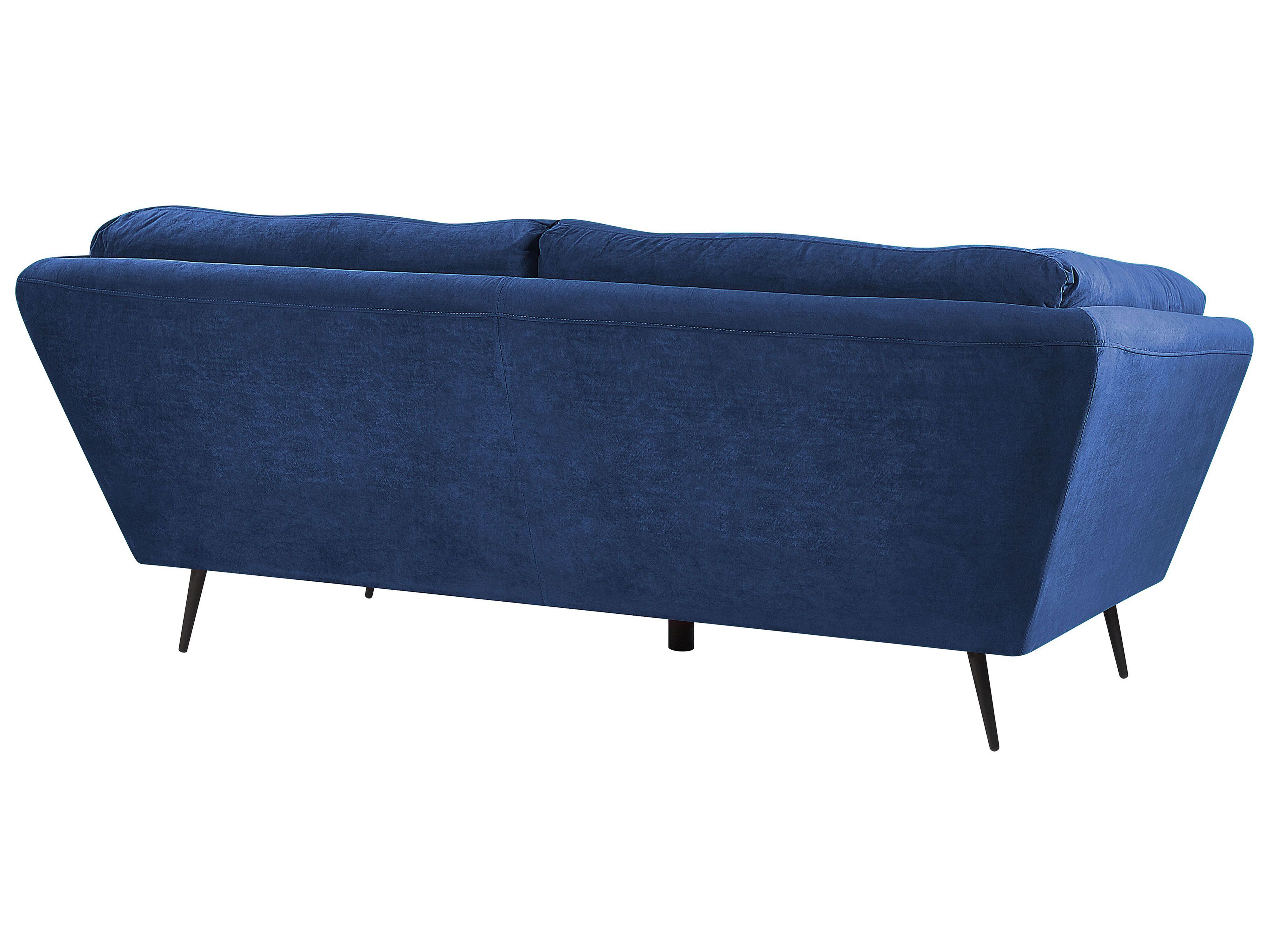 Sofa 3-osobowa welurowa niebieska LENVIK