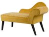 Mini chaise longue en velours jaune côté droit BIARRITZ_733944