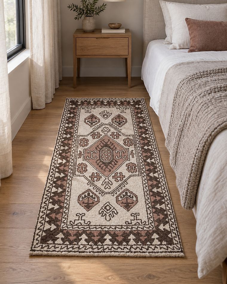 80 Diameter Rug Wool Area Rug 80 x 150 cm Multicolour TOMARZA | Beliani.co.uk