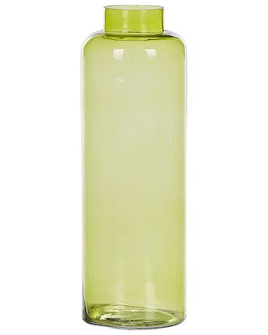 Jarrón de vidrio verde oliva 33 cm MAKHANI
