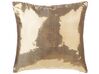 Set of 2 Sequin Cushions 45 x 45 cm Gold ASTER_770247