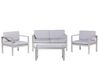 Set divani da giardino con tavolino alluminio anodizzato grigio chiaro SALERNO_679506