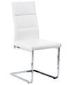 Set of 2 Faux Leather Dining Chairs White ROCKFORD_751533