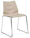 Set of 4 Dining Chairs Beige HARTLEY_873452