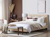 Fabric EU Super King Size Bed Beige LA ROCHELLE_833103