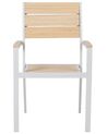 Conjunto de 4 sillas de jardín beige PRATO_884201