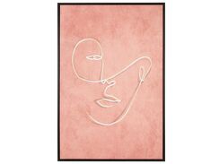 Canvas-taulu vaaleanpunainen 63 x 93 cm ASTI