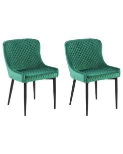 Tuoli sametti vihreä 2 kpl SOLANO Tuoli sametti vihreä 2 kpl SOLANO