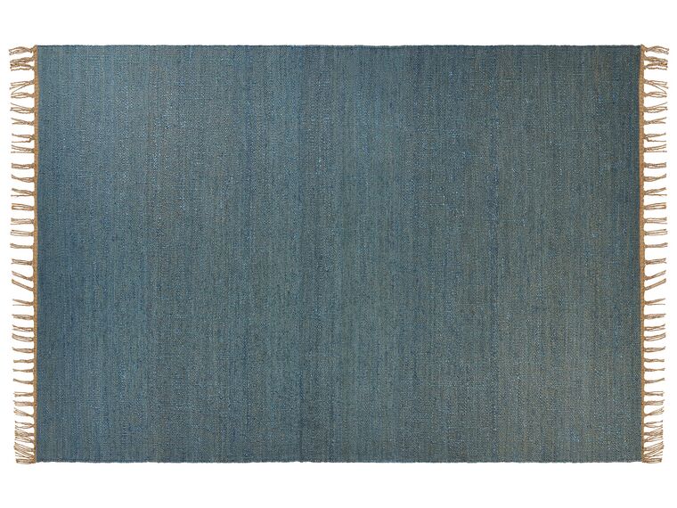 Tapete de juta azul turquesa e castanho 160 x 230 cm LUNIA_846253