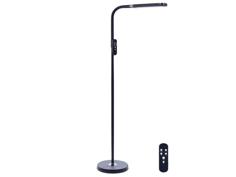 Stojaca LED lampa s diaľkovým ovládaním 160 cm čierna ARIES_855372