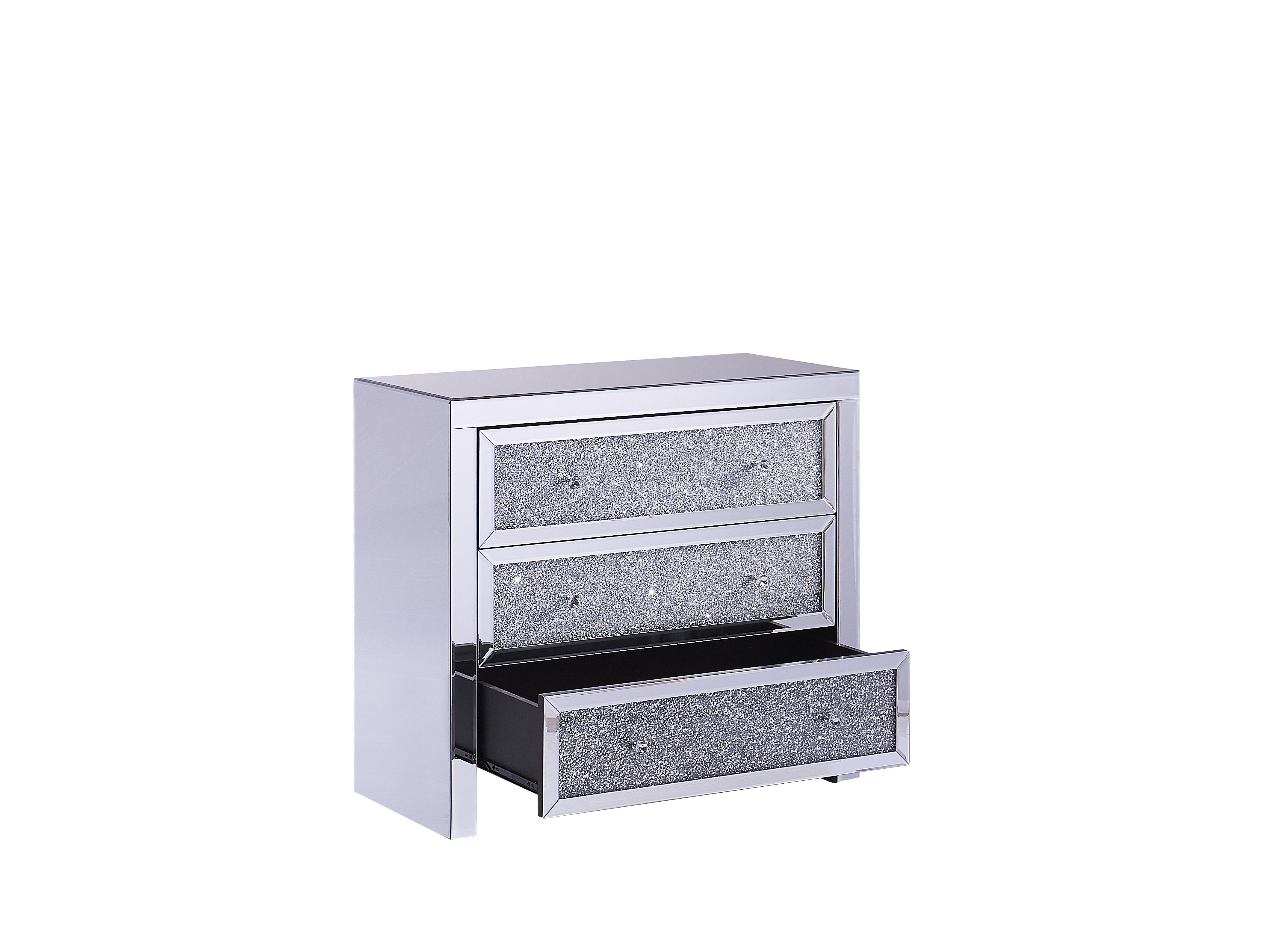 Kommode Spiegeleffekt 3 Schubladen TILLY | Beliani.at