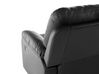 Sofá 3 plazas reclinable de piel sintética negra BERGEN_681543