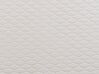 Cama con somier de terciopelo blanco crema 140 x 200 cm BAYONNE_901328