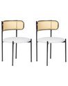 Lot de 2 chaises en métal noir et bois clair ANDOVER_888200