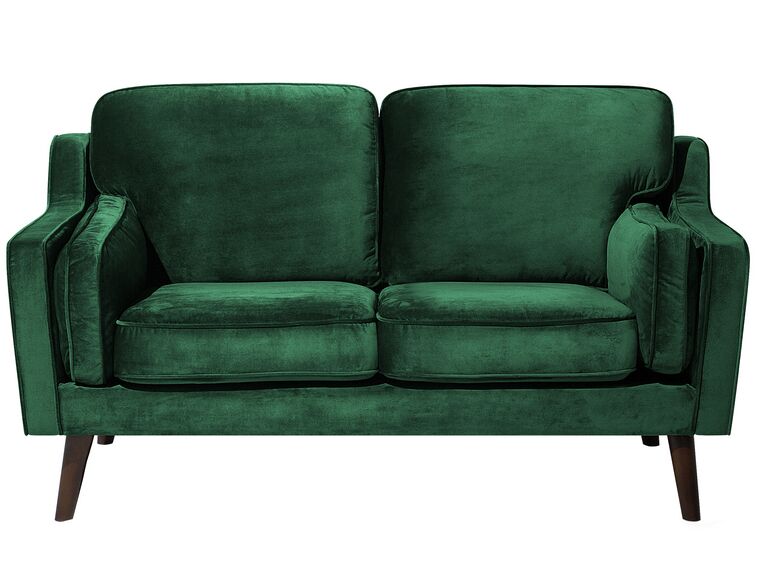 2-istuttava sohva sametti smaragdinvihreä LOKKA_704329