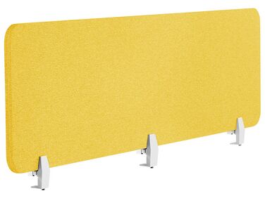 Skrivebordsskærm 180 x 40 cm gul WALLY