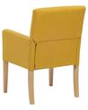 Chaise de salle à manger en tissu jaune ROCKEFELLER_770790