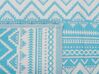 Tapis extérieur au motif zigzag turquoise 120 x 180 cm NAGPUR_776313