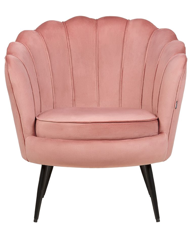 Lit avec coffre en velours rose 180 x 200 cm ROCHEFORT Lit avec coffre en velours rose 180 x 200 cm ROCHEFORT