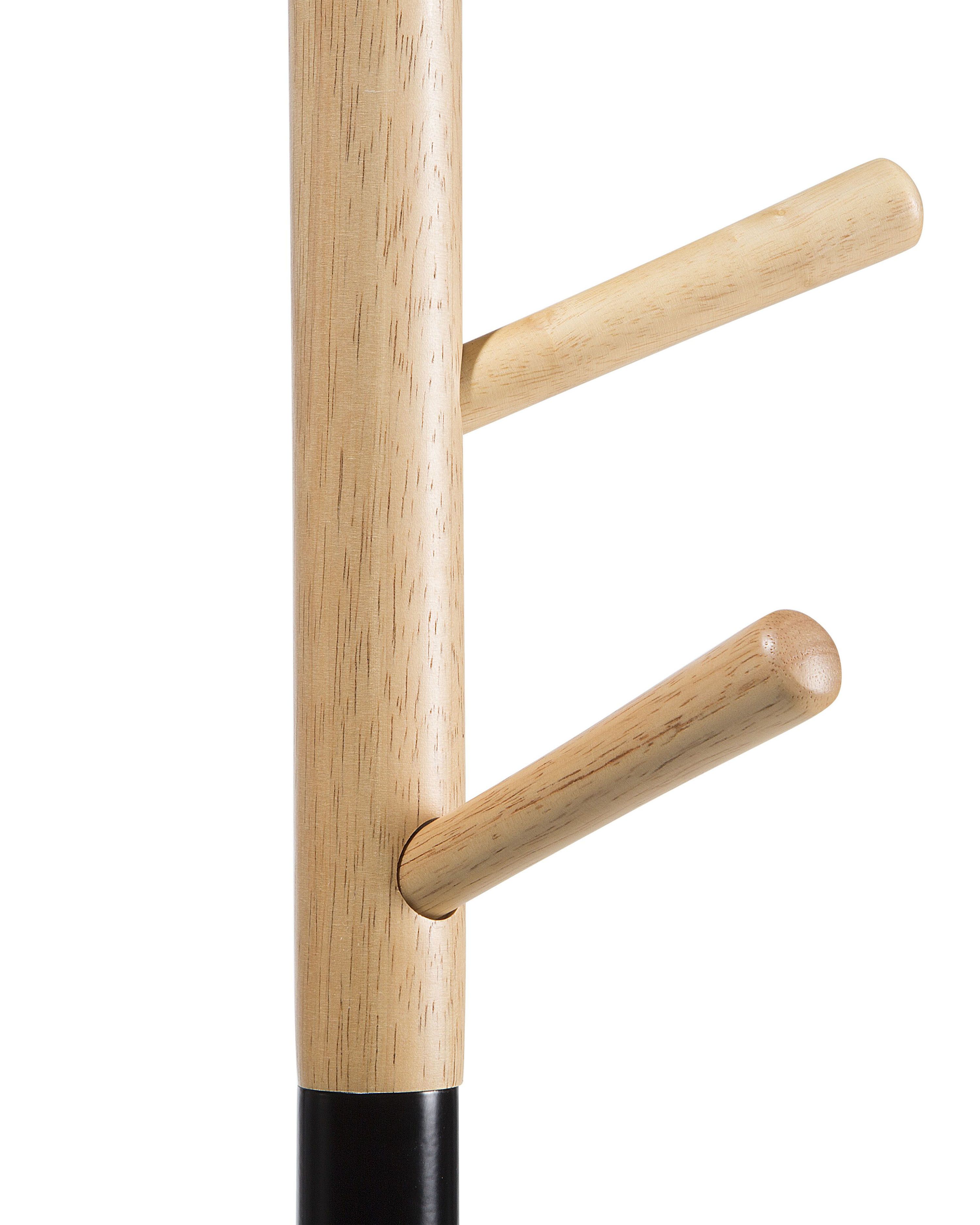 Briful Appendiabiti Autoportante In Legno 175 Cm – 8 Ganci Sferici Antiscivolo, Base Stabile A 3 Piedi, Design Moderno Per Corridoio, Camera Da Letto O Ufficio (Nero)
