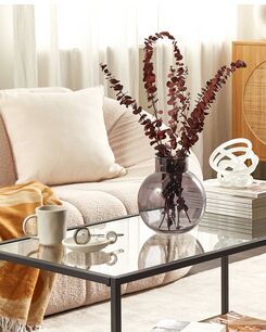 Kukkamaljakko lasi harmaa 22 cm POLYDROSOS Kukkamaljakko lasi harmaa 22 cm POLYDROSOS