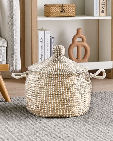 Seagrass Basket with Lid Light MYTHO