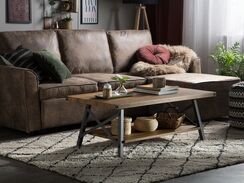 Sohvapöytä tumma puu/musta CARLIN