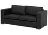 3 Seater Leather Sofa Black HELSINKI_77862