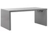 Gartenmöbel Set U-Form Beton grau Tisch mit 2 Bänken TARANTO _804299