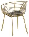Set of 2 Metal Dining Chairs Gold HOBACK_775458