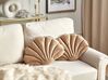 Set of 2 Velvet Seashell Cushions 47 x 35 cm Beige CONSOLIDA_890977