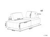 Conjunto de sofás 4 plazas de poliéster gris/madera clara TIBRO_825918