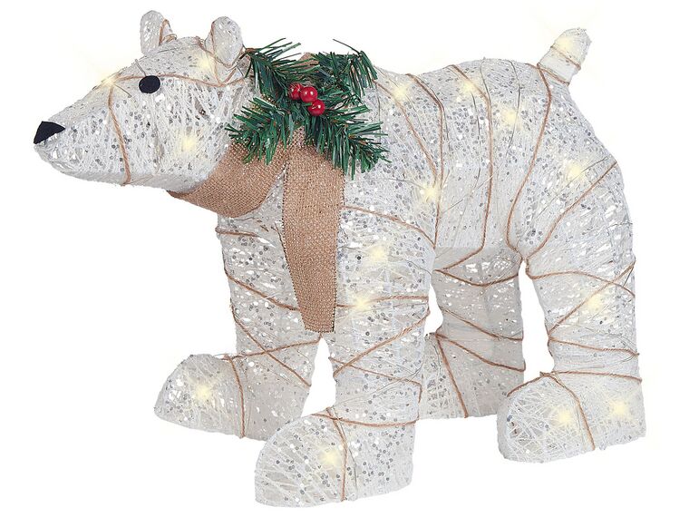 Décoration LED ours polaire pour extérieur 34 cm blanc SIVULA_812529