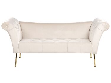 Chaise Lounge velluto beige NANTILLY