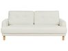 Conjunto de sofás com 4 lugares em tecido branco creme TUVE_911615