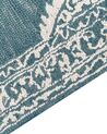 Teppich Wolle weiss / blau 80 x 150 cm GEVAS_836873