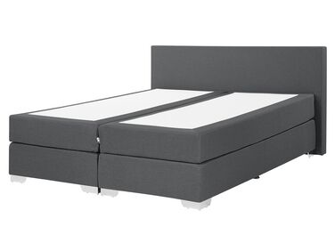 Čalúnená kontinentálna posteľ sivá 160x200 cm PRESIDENT