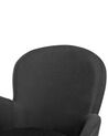 	Conjunto de 2 sillas de comedor de poliéster negro/madera clara BROOKVILLE_696189