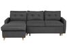 Right Hand Corner Sofa Bed with Storage Dark Grey FLAKK_745685